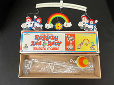 RAGGEDY ANN  ANDY HAND PAINTED MUSICAL MOBILE 1978