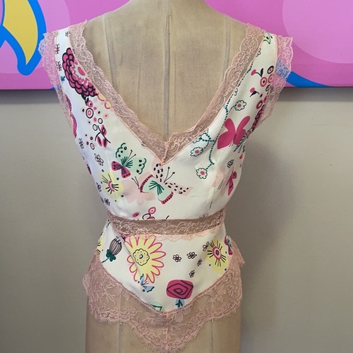 Top floreale Moschino rosa economico e chic nuovo con etichette - Foto 6 di 11