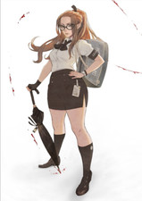   Girl with Umbrella 30mm Base Resin Kingdom Death Unassembled WH476