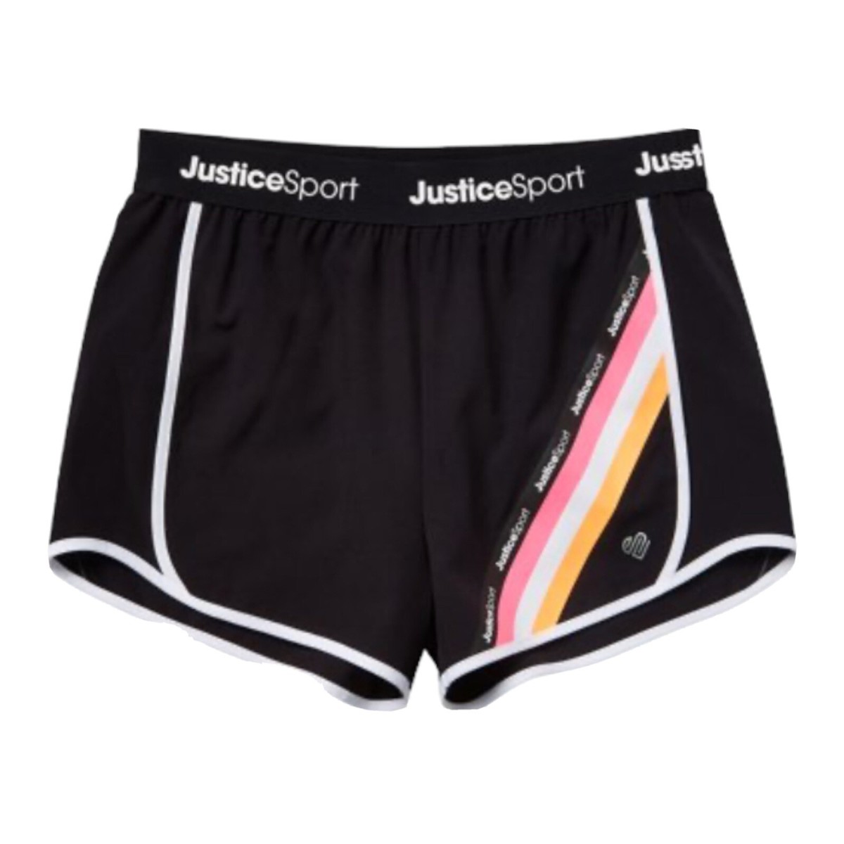 Justice Girls Running Shorts Black 12/14 Polyester J Sport