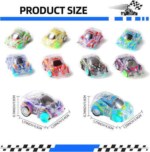 50 Pcs Mini Pull Back Cars Set, Pull Back Racing Vehicles for Kids Toddlers, Bul - Picture 2 of 12