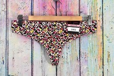 Women's NOBO No Boundaries Cotton Thong Panty Underwear M, L Multicolor NEW