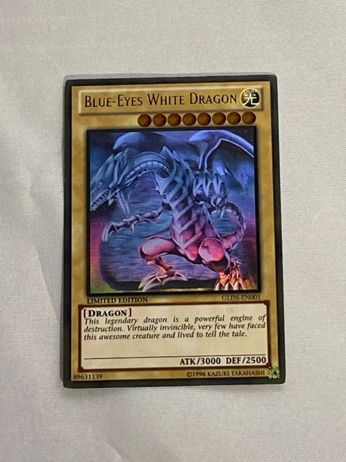 YuGiOh! Ghost Rare BlueEyes White Dragon GLD5EN001 eBay
