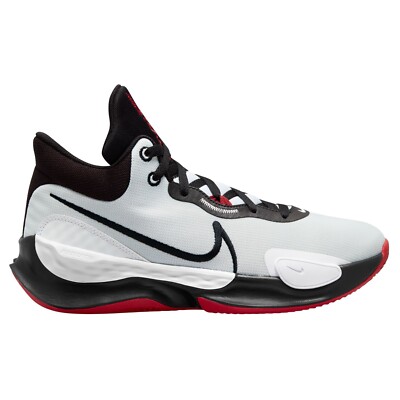 Nike Men's Renew Elevate III Basketball Shoes White/Black/Red (Size 10.5) NIB