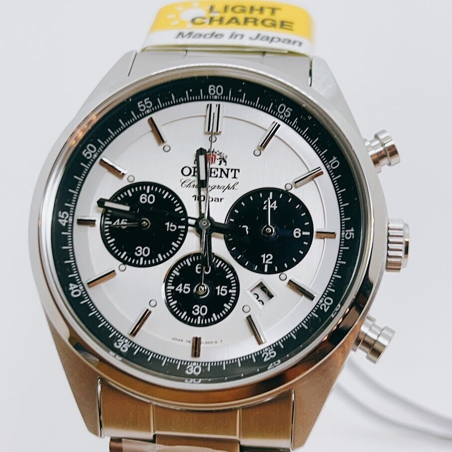 Orient Neo 70'S Solar Panda WV0041TX Solar Chronograph Milky Orient Neo 70'S Solar Panda WV0041TX Solar Chronograph Milky