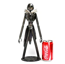 Nightmare Before Christmas Sculpture | Handmade Jack Skellington Scrap Metal Art