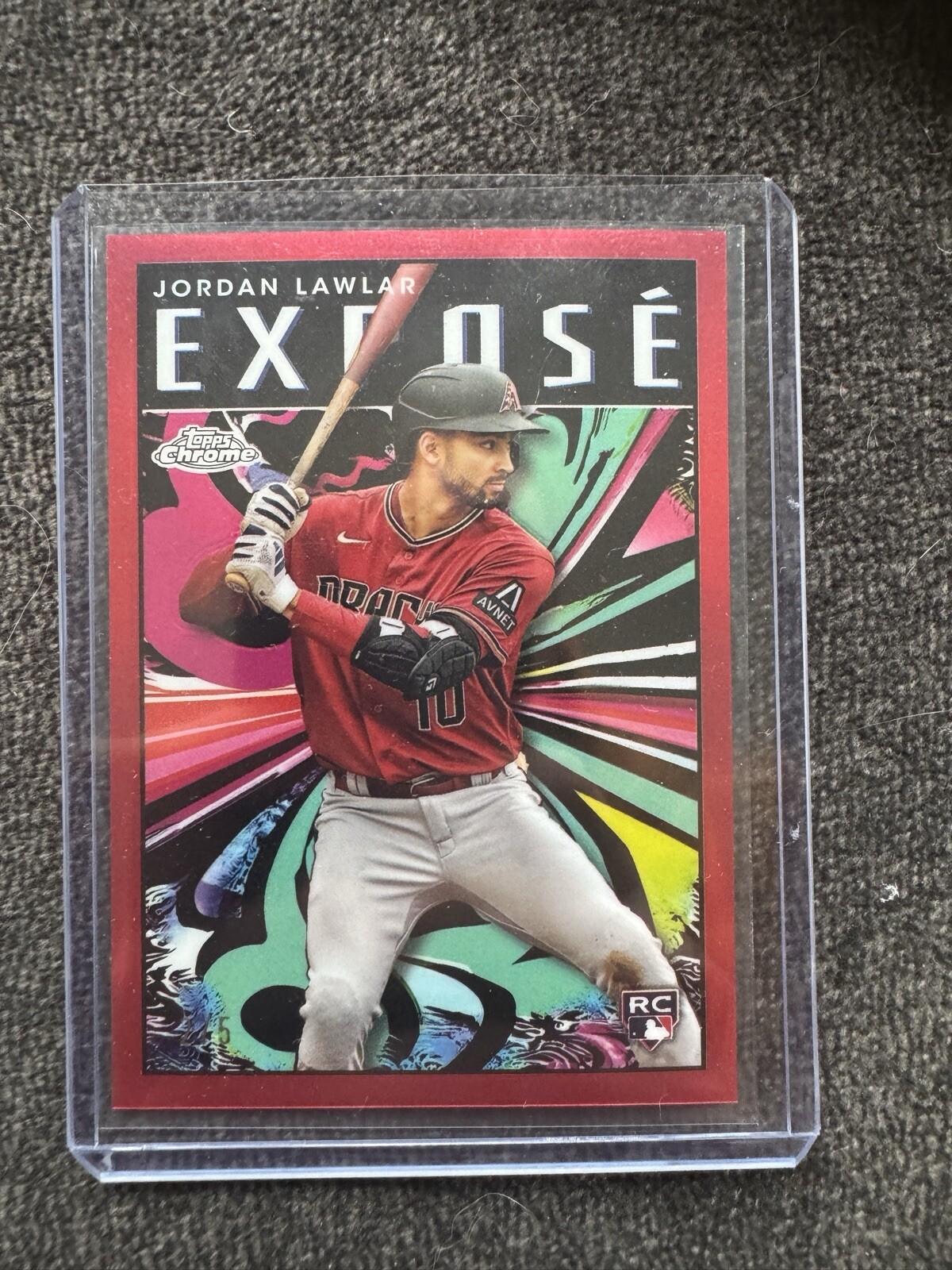 2024 Topps Chrome - Jordan Lawlar Red Expose Refractor  2/5