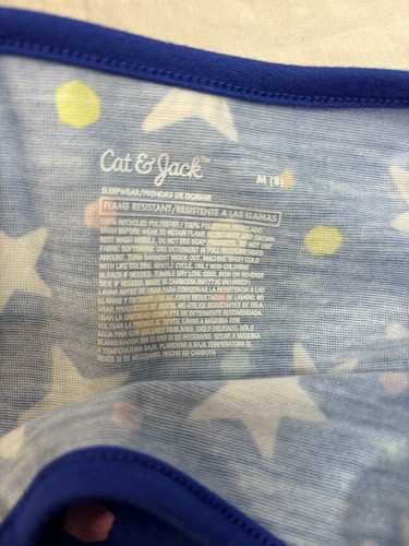 Set Of 2 Cat & Jack Nightgown PJ’s Pajamas size M (8) - Blue/Stars - NEW - Picture 6 of 6