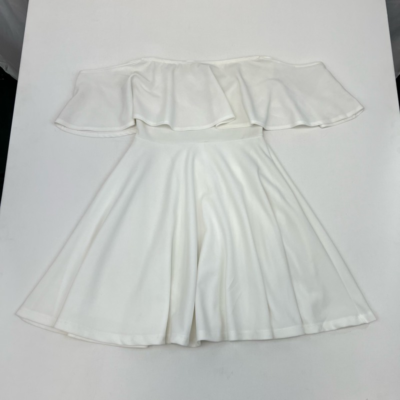 Windsor A Pop Of Style A-Line Dress Women's M Ivory Stretch Ruffled Popover  Mini | eBay