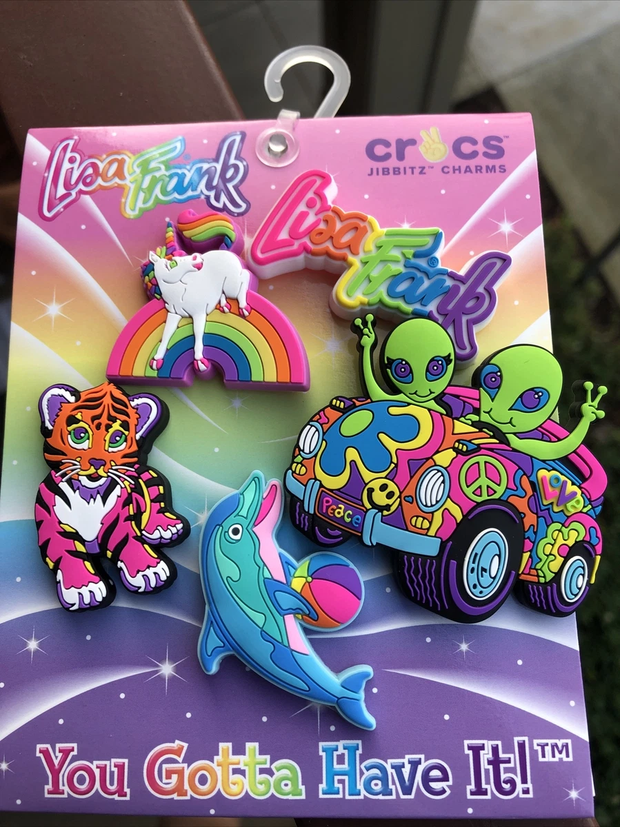 NWT Lisa Frank Crocs JIBBITZ Shoe Charms 5-Pack