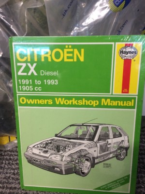 Haynes Werkstatthandbuch Citroen ZX Diesel 1991 bis 1993 1905cc