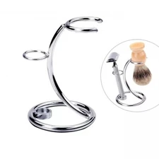 Men Shaving Stand Stainless Steel for Razor Brush Holder Man Dad gift Birthday