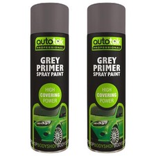 AutoTek Grey Primer Multi-Purpose Aerosol Spray Paint 500ml x2