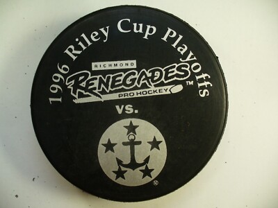 ECHL '96 Riley Cup Playoffs Renegades Vs. Admirals  Hockey Puck Collect Pucks
