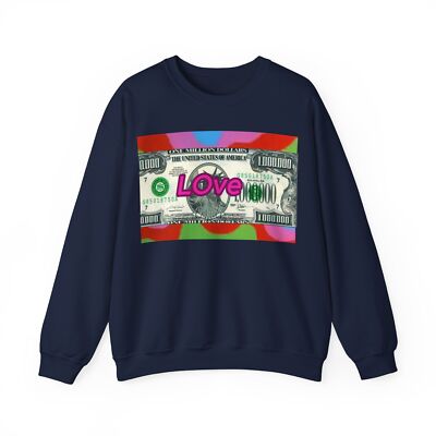 Unisex Heavy Blend  Crewneck Sweatshirt LOve Money Bill