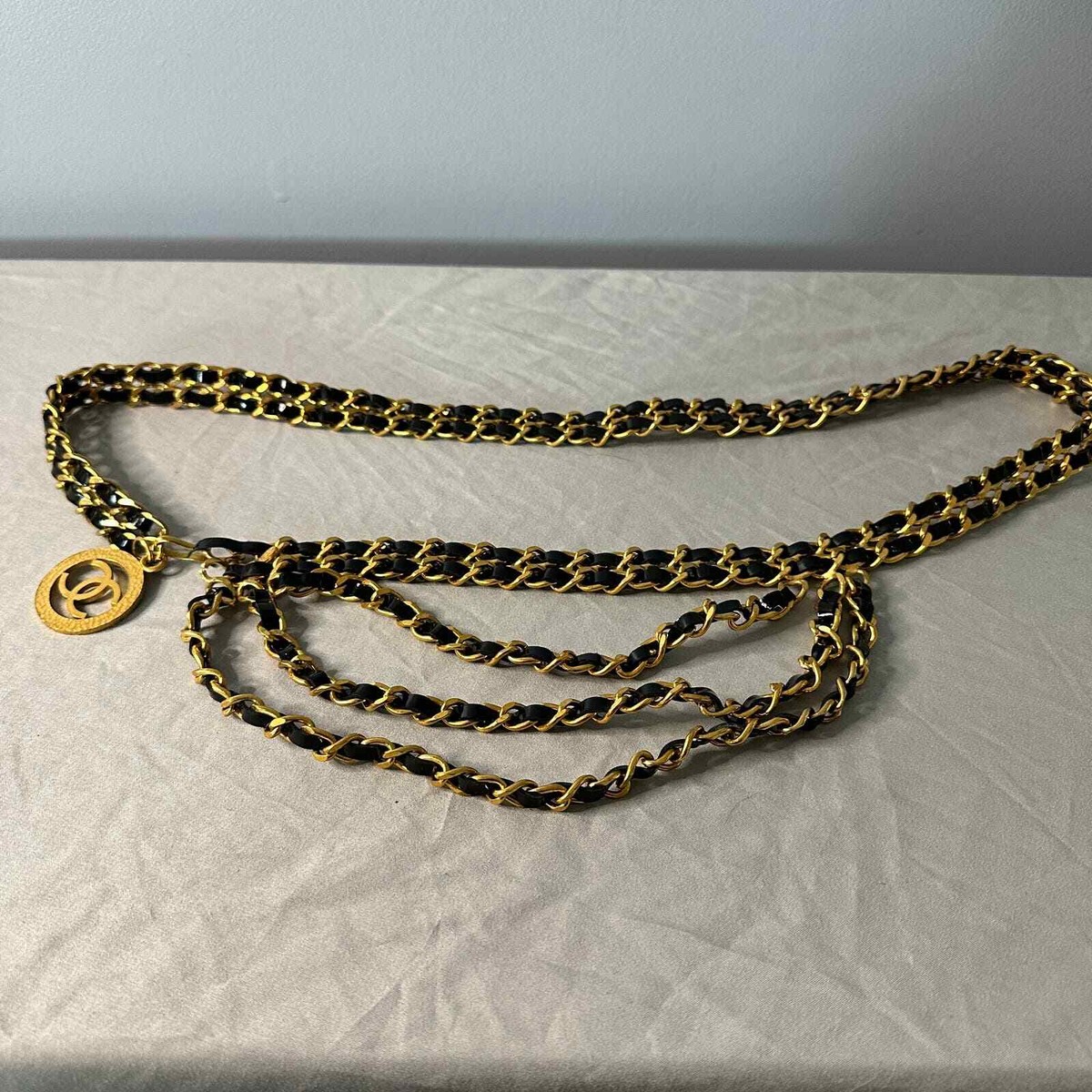 Chanel 1993 Chain and Lambskin Belt CC | eBay display picture 1