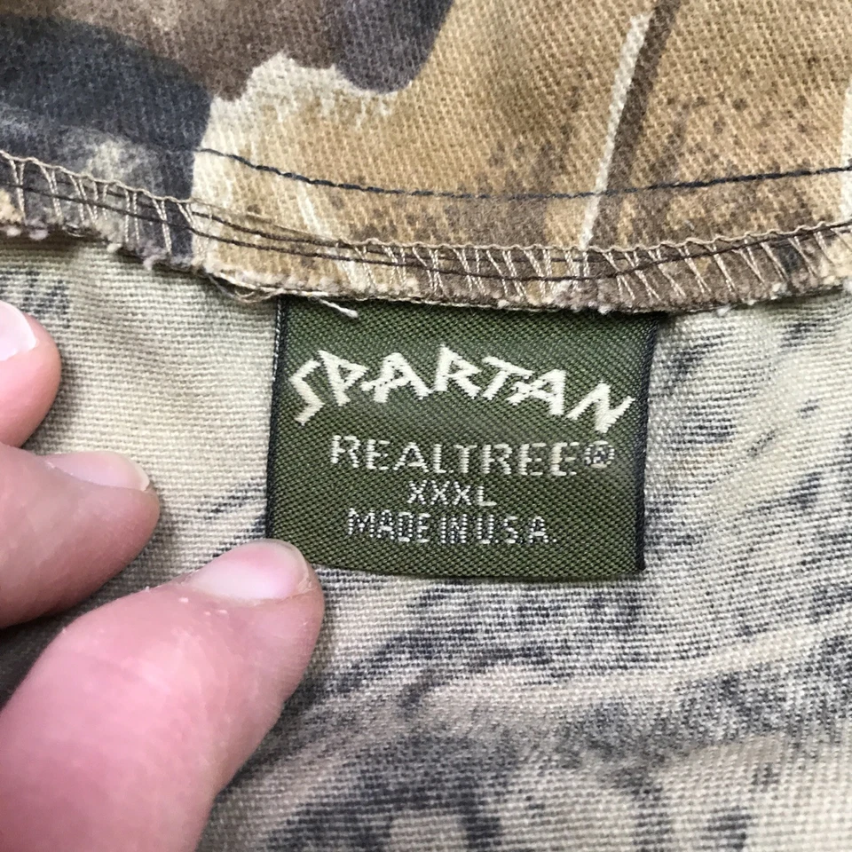 Chaqueta de Franela Spartan Real Tree Para Hombres 3XL Camuflaje Caza Botón Frontal Carga Grunge Foto 4 de 4