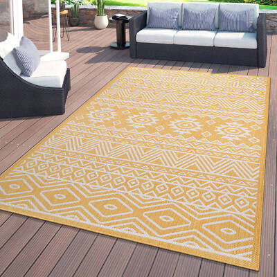 Rugshop Outdoor Carpet Rug Distressed Geometric Bohemian Indoor Outdoor ...