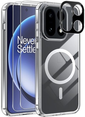 Klar Magnetisch Hülle + Displayglas für Oneplus 15 Kameraschutz Case 9H Hartglas