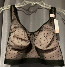  40 NWT Cacique Lane Bryant Bra 48DD Full Coverage No-Wire BLACK  BLUSH DB
