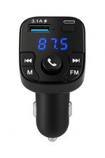 Car Bluetooth FM Transmitter 3.1A USB Fast Charger Wireless Audio Adapter