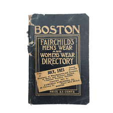 Boston Fairchild's Directory 1921 Vtg Fashion Clothing Apparel Mens Womens Wear