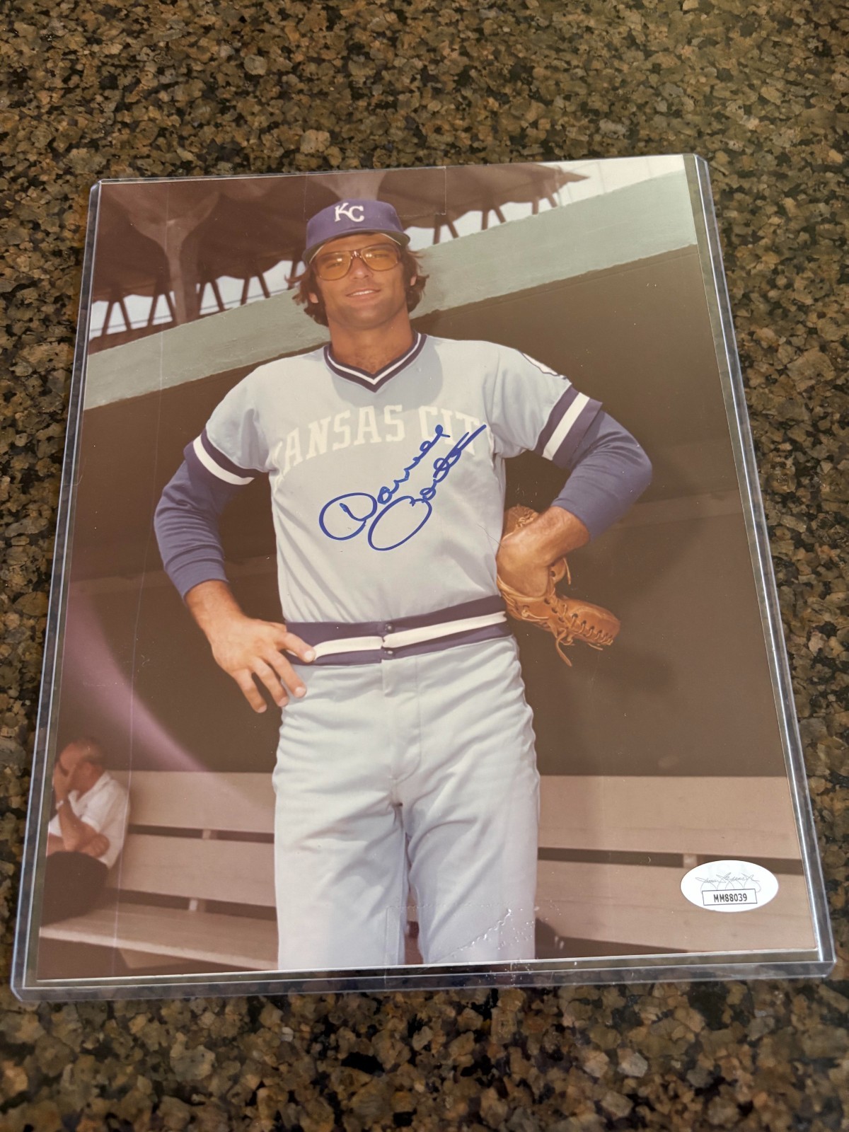 Darrell Porter Royals Autographed 8x10 Photo JSA Authentication