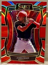 JERSEY # MATCH! 2024 Panini Select Phenomenon James Wood Red 29/99! NATIONALS!