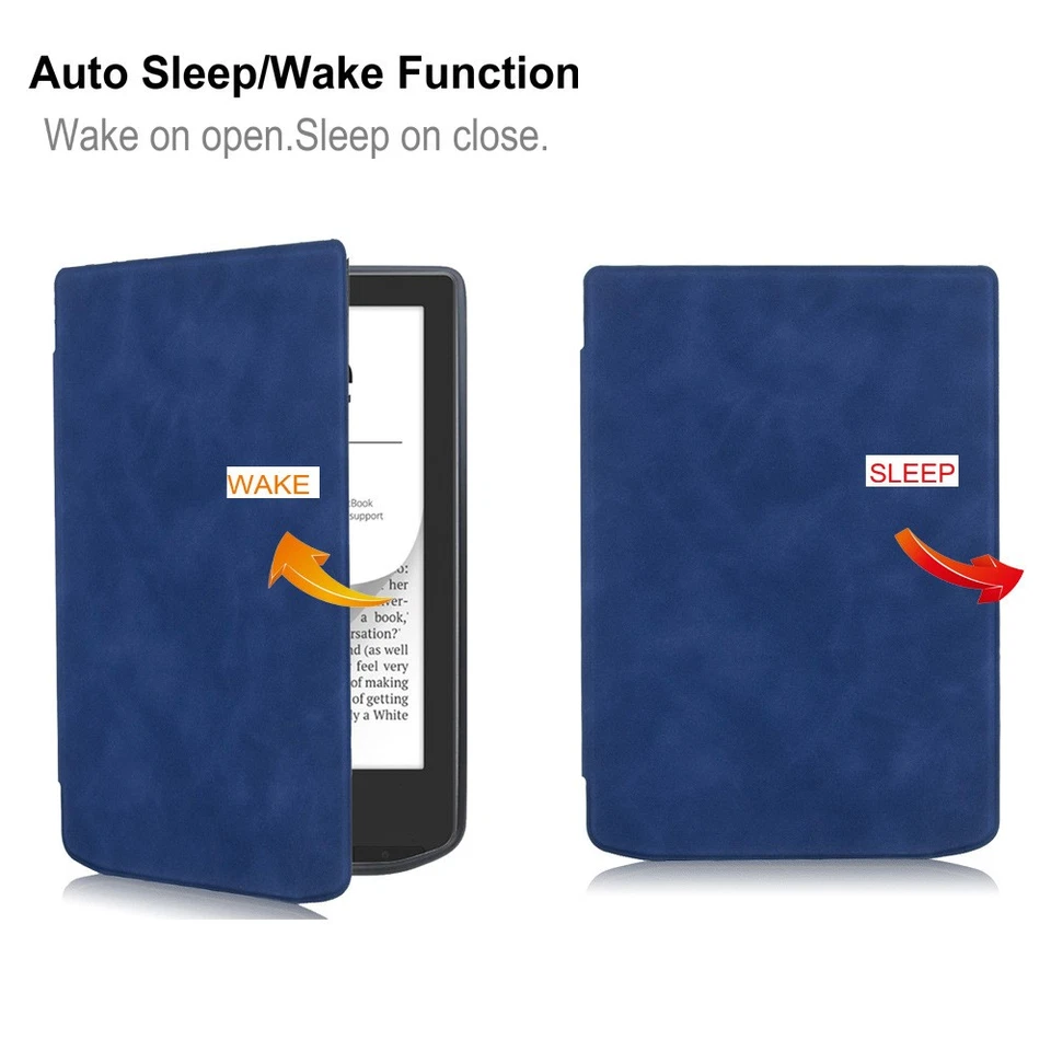 Leather Smart Case For Pocketbook Verse / Verse Pro 6" E-Reader Wake/Sleep Cover - Image 3 of 4