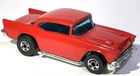 😎 Hot Wheels '57 Chevy 1976 VTG RESTORED Glossy Red!  🔥
