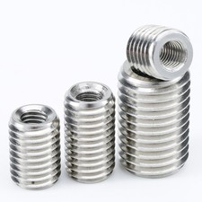 M2-M12 THREAD ADAPTER THREADED INSERTS SCREW REDUCER ADAPTER A2 STAINLESS STEEL