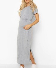 Maternity Tie Waist Midaxi Dress UK 10