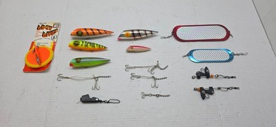 J-PLUGS DIPSY DIVER 0 FLASHER BLACK'S RELEASE TRU-TRAC TERMINATOR SALMON LURES
