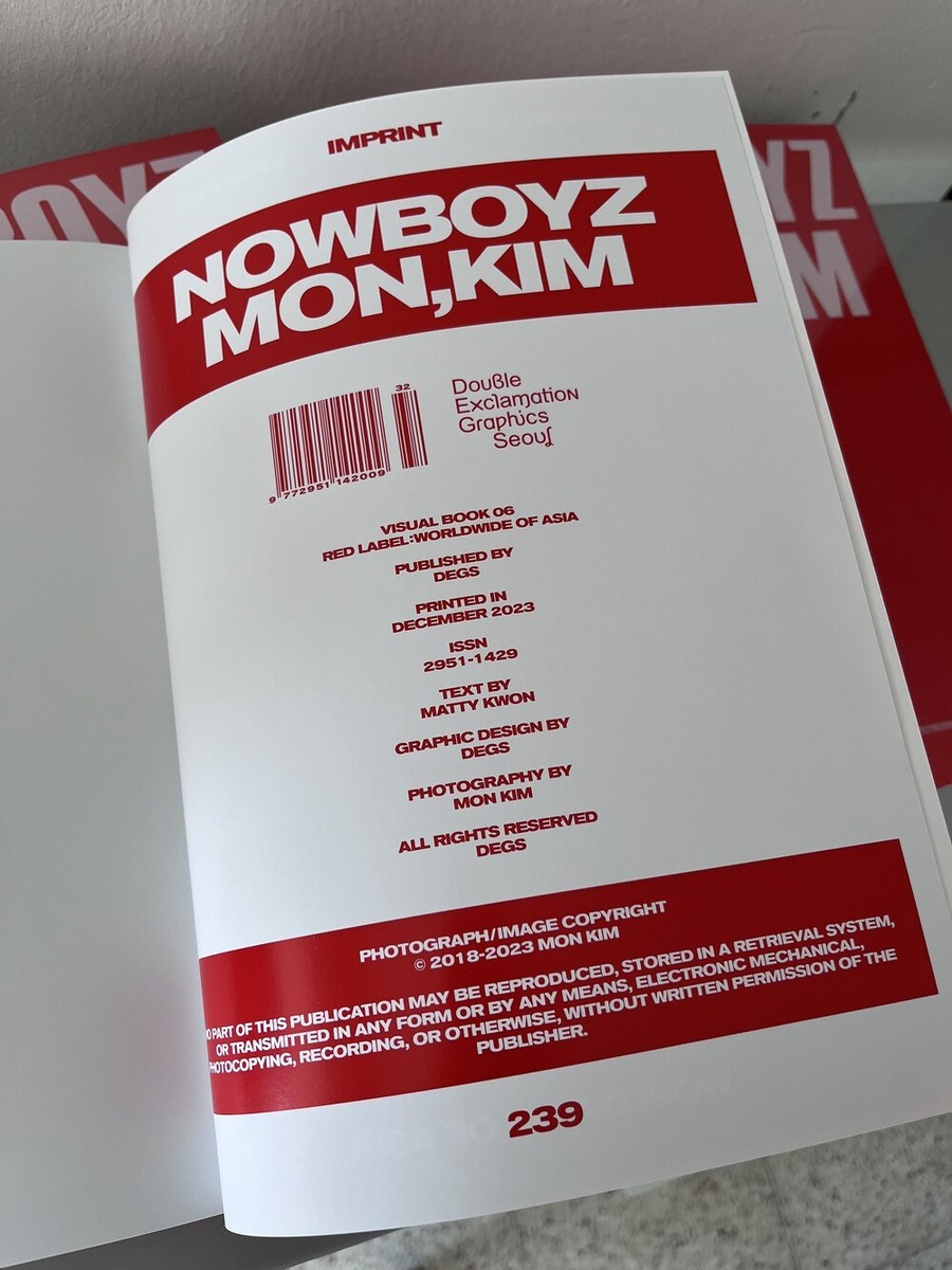 NOWBOYZ BOOK SERIES VER.6 Red Mon kim Photography Art Book