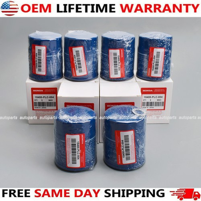 #ad 6PCS Genuine For Honda Oil Filters w Drain Plug Washer 15400 PLC 004 OEM Sealed $30.99