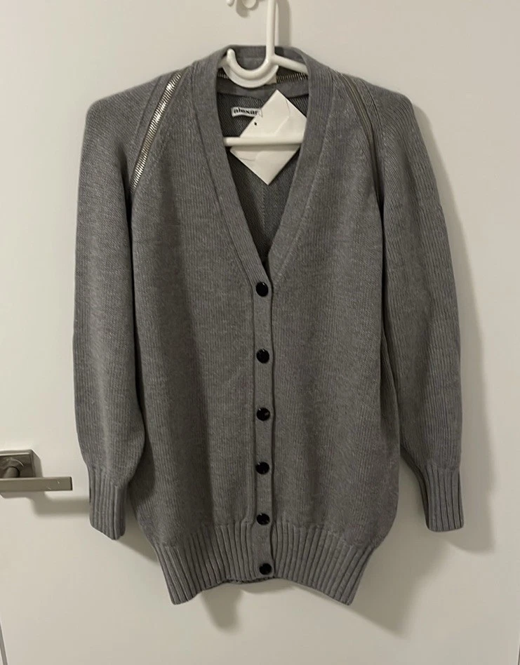 Кардиган Alexander Wang серый с v-образным вырезом размер маленький - Изображение 4 из 4