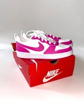 Nike Girls Pink White Court Borough Low Recraft GS School Sport Sneaker Shoes