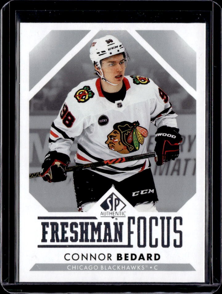 2023-24 SP Authentic Connor Bedard RC (Freshman Focus) #FF-1 Blackhawks (A)