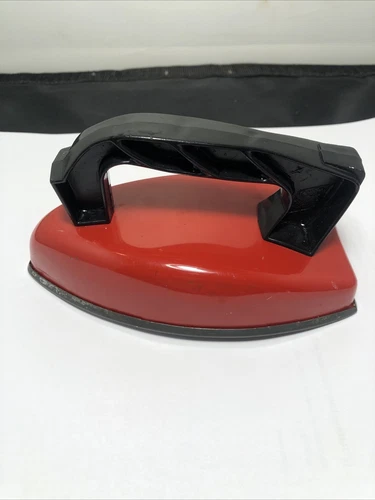 Vintage Wolverine Red Tin Toy Iron Black plastic handle Beautiful Made In USA