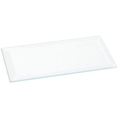 Plymor 2'' x 4'' Rectangle, 3mm Thick Beveled Clear Glass
