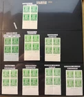 C860 GB Guernsey blocks of 4 + fdc specialised WWII occupation stamps no reserve