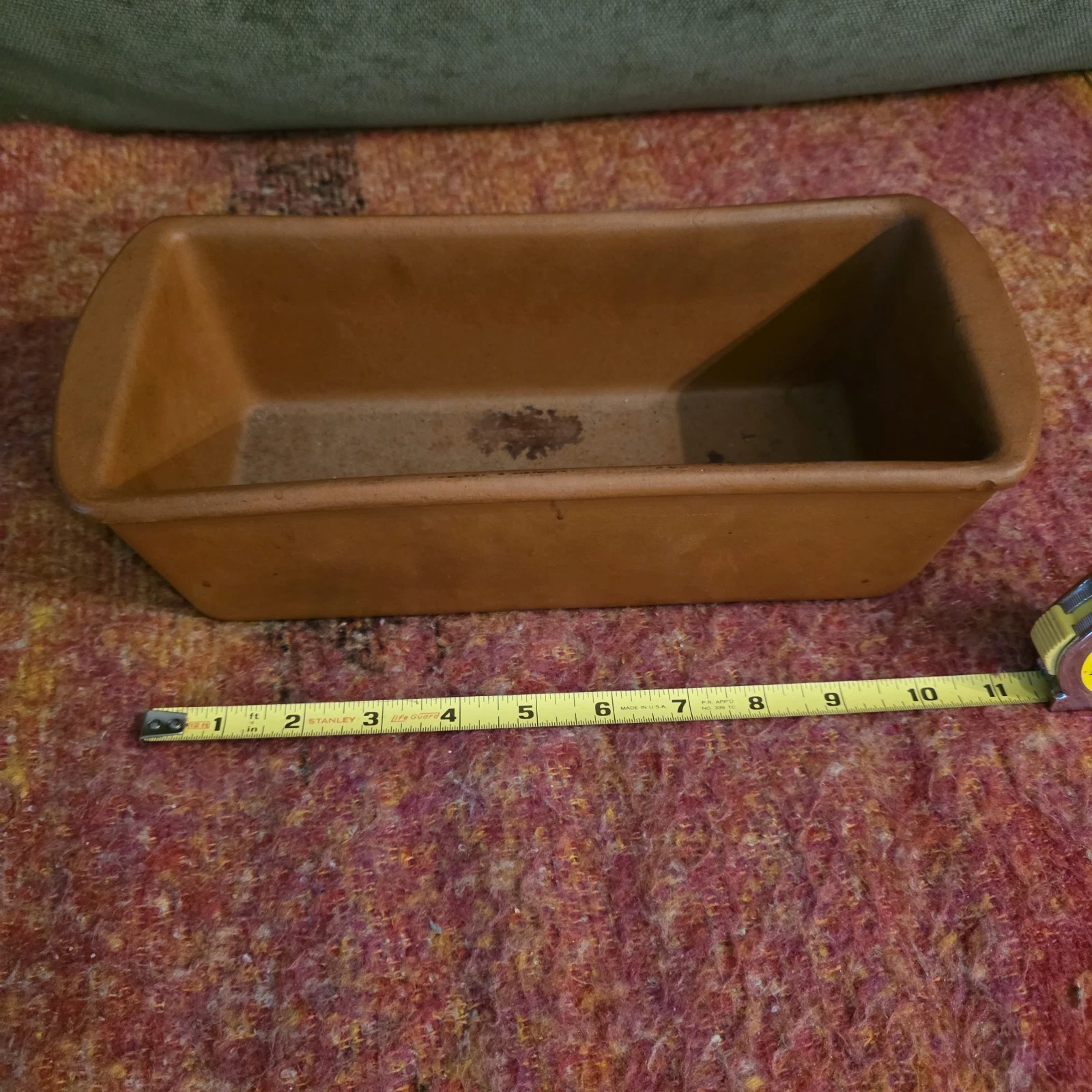 Copco Brown Terracotta Ceramic 10" Loaf Pan Rectangle Oven Safe 407-10 USA