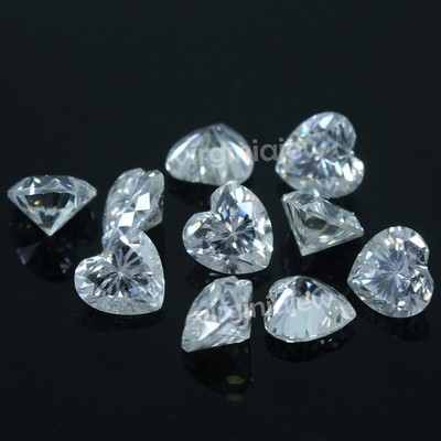 Natural 1.40 CT DE Color VVS1 Excellent Cut 2.00 MM Heart White Diamond 10 Pcs