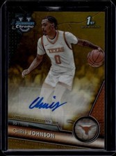 2023-24 Bowman University Chrome Chris Johnson Prospects Auto Gold /50
