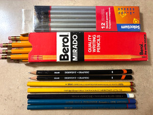 Lot/27 Misc. Drawing Pencils Derwent/Eagle/Berol/Venus/Selectum