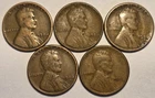 Circulated lot of (5) nicer low mintage 1926 S Lincoln Wheat Cents
