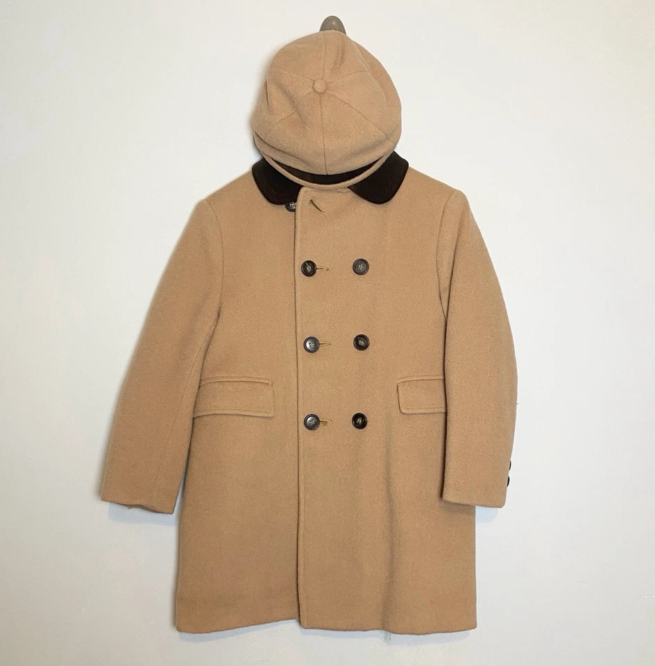 Traje de equitación ecuestre de lana para niños de colección de los años 40. Chaquetón, sombrero, pantalones talla 5 Foto 2 de 4