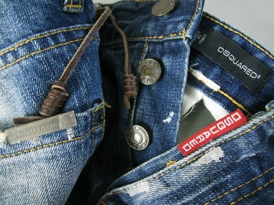 *HOT ITALY Men's DSQUARED2 @ Slim STRAIGHT DISTRESS Denim Jeans 50 EUR 32 x32
