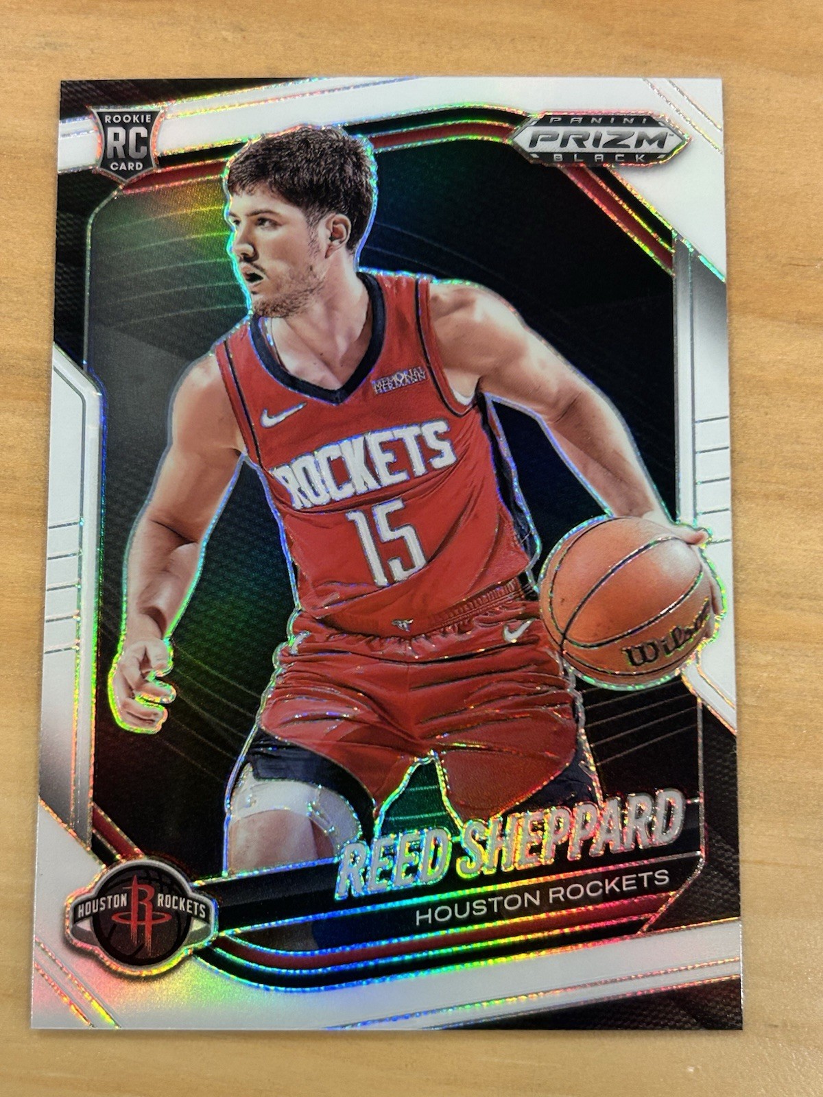 2024-25 Panini Prizm Black Reed Sheppard #145 White Prizm /175