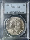 1884-CC Morgan Silver Dollar $1 Carson City, PCGS MS 63 #90957